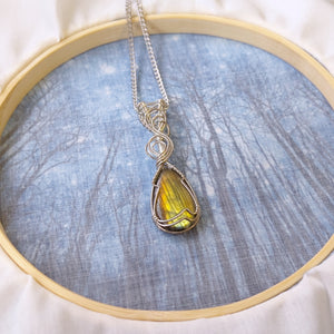 Argentium Silver Labradorite Pendant